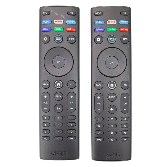 Vizio Smart TV Remote Controls Lot Of 2 OEM With Netflix Prime Disney + Buttons - Picture 1 of 3